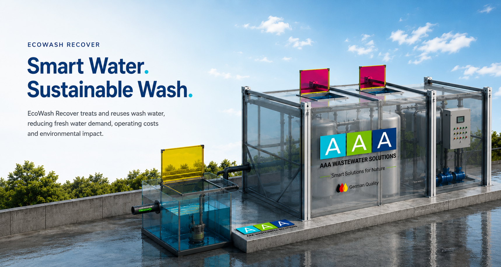 EcoWash Recover water recycling system for vehicle washing