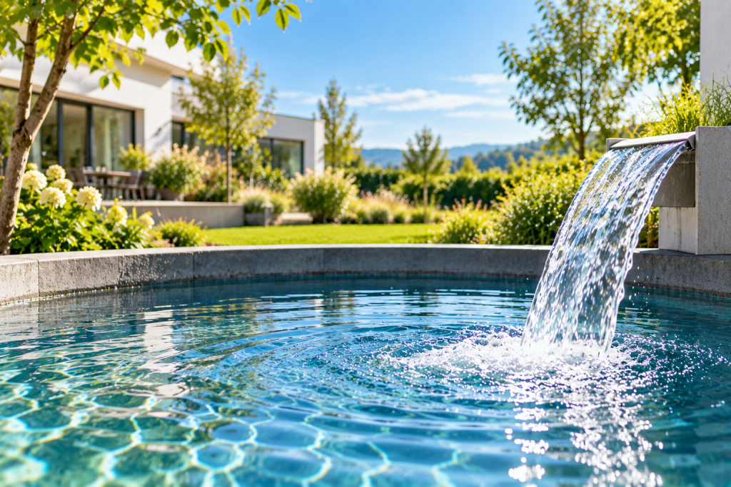 Treated wastewater reused for garden irrigation at a residential property