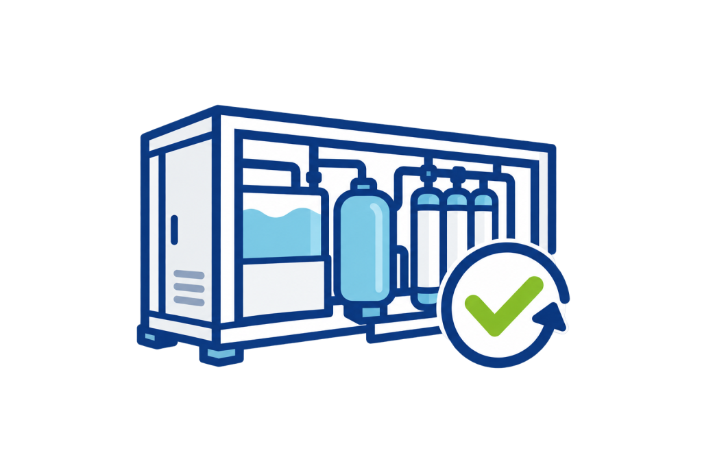 Compact ready-to-operate EcoWash Recover water recycling system