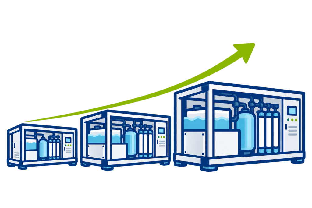 EcoWash Recover water recycling systems in different capacities