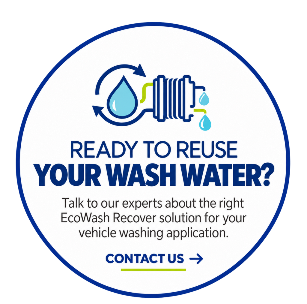 EcoWash Recover water recycling – ready to reuse your wash water